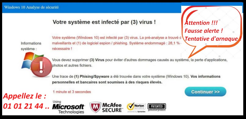 virus fausse alerte - informatique83 Toulon